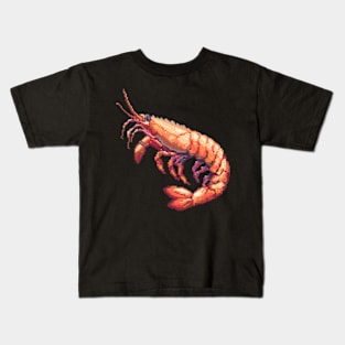 Shrimp in Pixel Form Kids T-Shirt